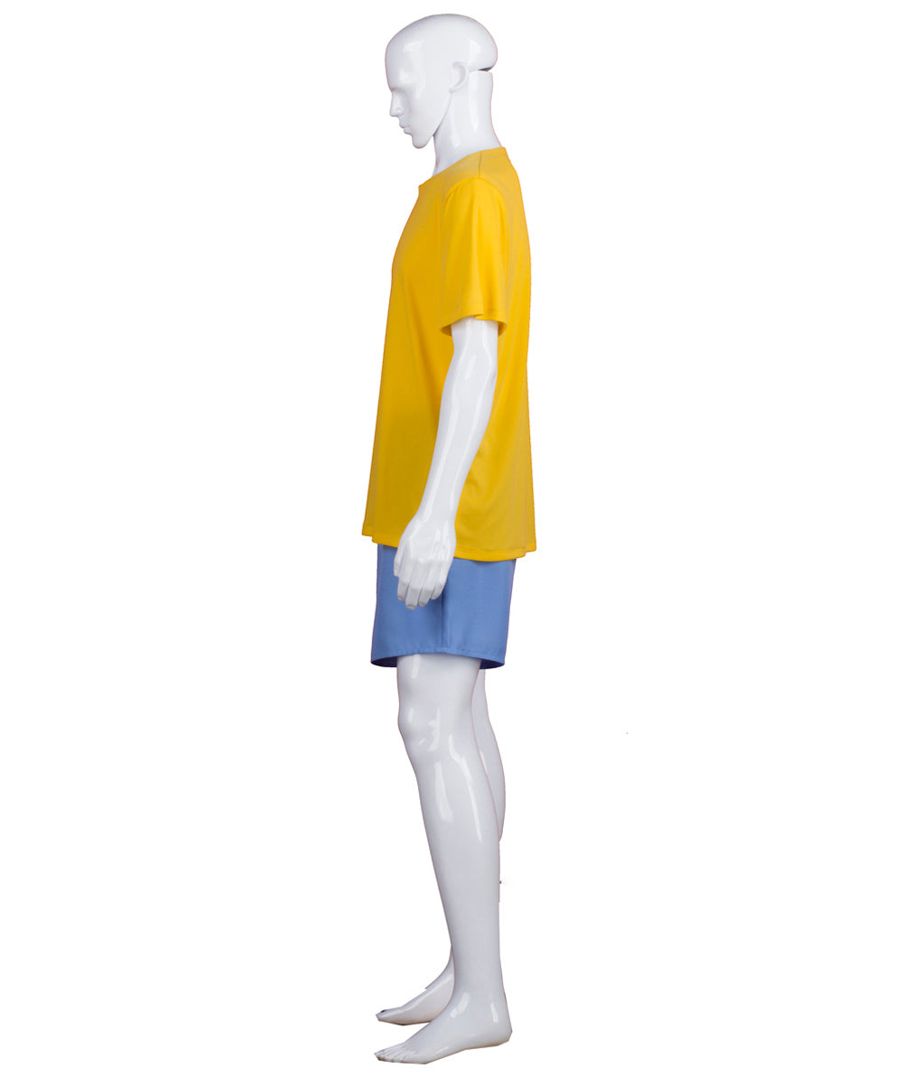 Men's Burgers Carton TV/Movie Costume | Yellow & Blue Fancy Costume