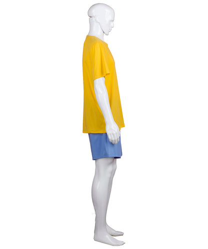 Men's Burgers Carton TV/Movie Costume | Yellow & Blue Fancy Costume