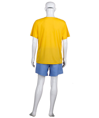 Men's Burgers Carton TV/Movie Costume | Yellow & Blue Fancy Costume