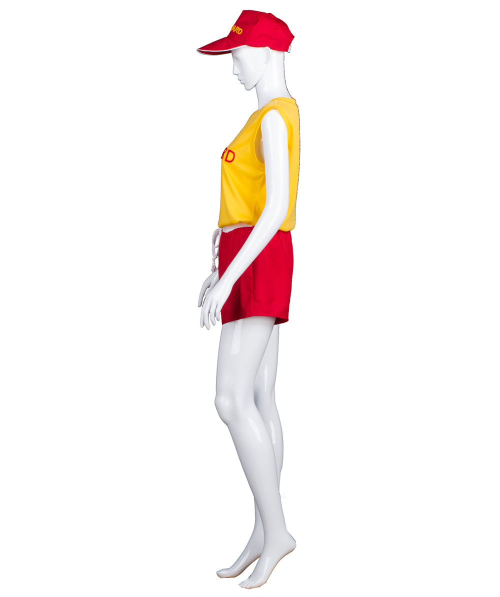 Women's Lifeguard TV/Movie Costume, Red & Yellow Fancy Costume