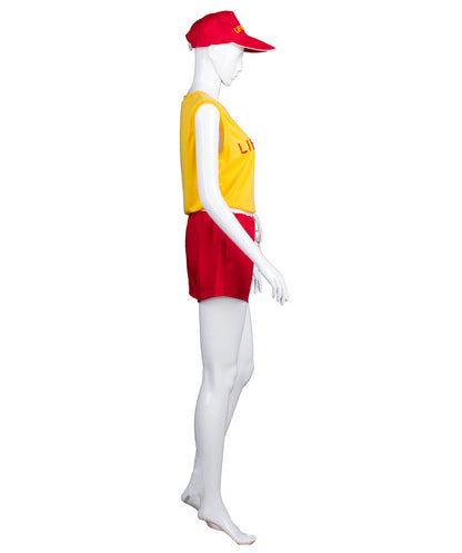 Women's Lifeguard TV/Movie Costume, Red & Yellow Fancy Costume