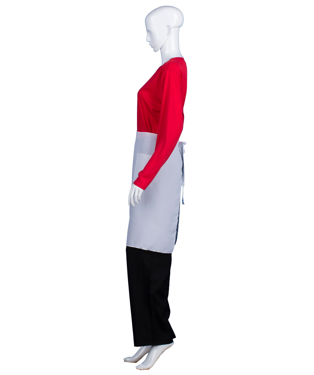 Women's Wife of Burgers Carton Cook TV/Movie Costume |  Red & White Fancy Costume