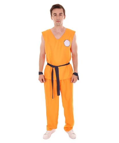 Men's Super Fighter Costume TV / Movie Costume | Orange Halloween Costume