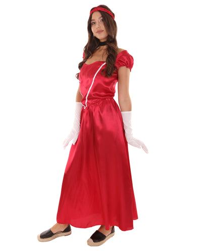 Dark Red Aristocrat Socialite Costume