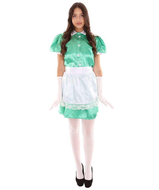 French Maid Green Costume