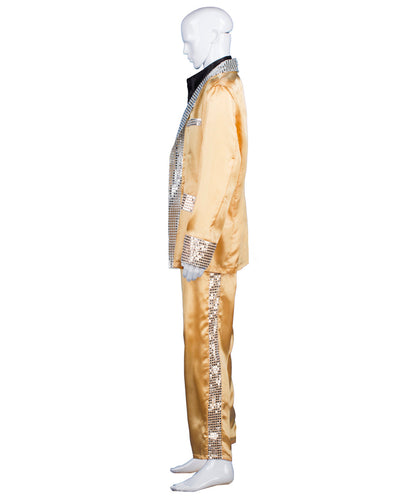 Men's Satin Costume | Gold Fancy Costume