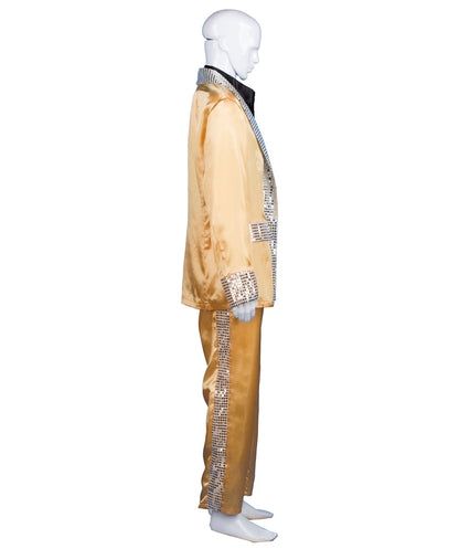 Men's Satin Costume | Gold Fancy Costume