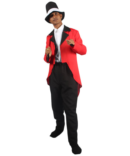 Men's Tamer Costume | White, Red & Black Fancy Costume