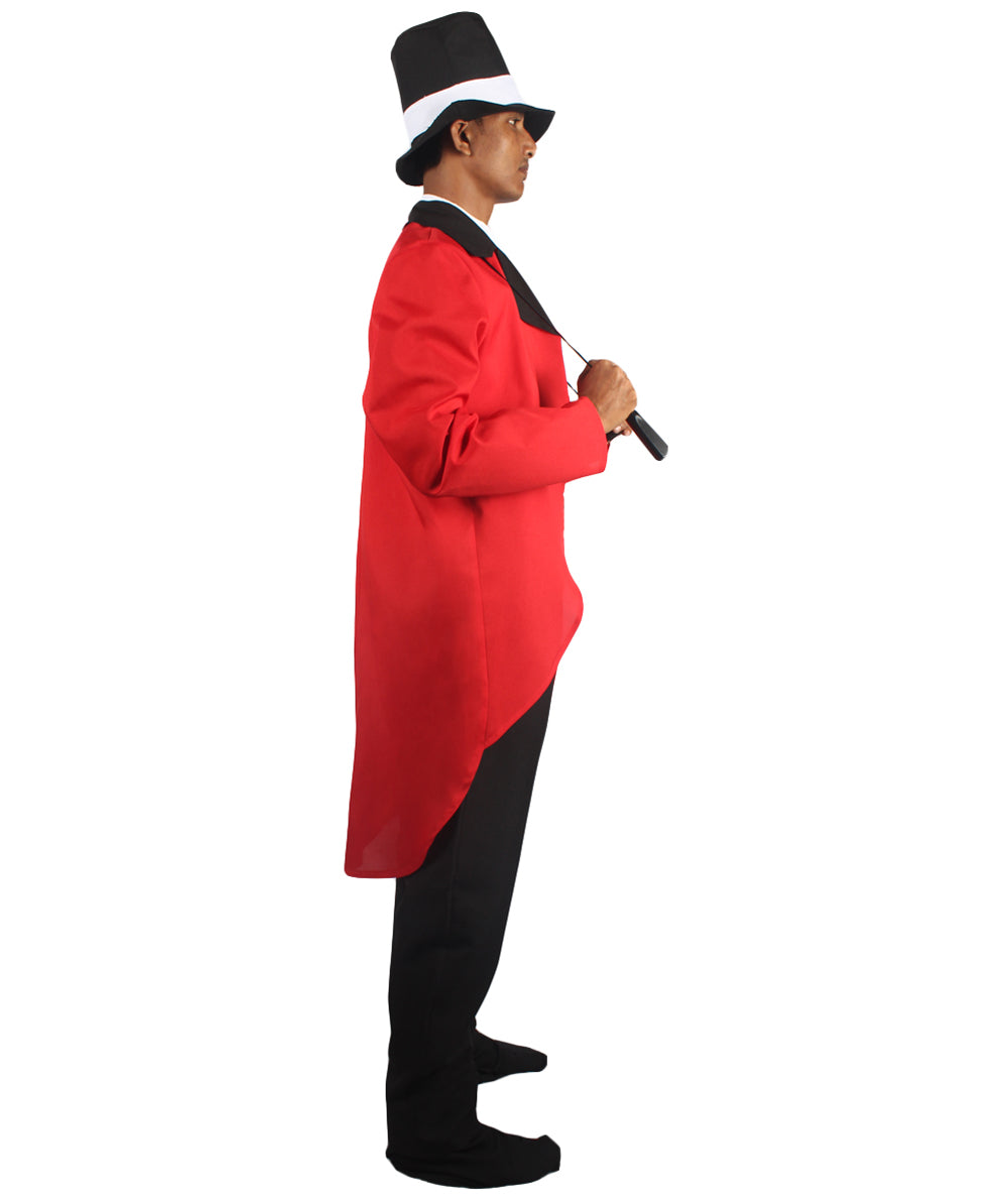 Men's Tamer Costume | White, Red & Black Fancy Costume