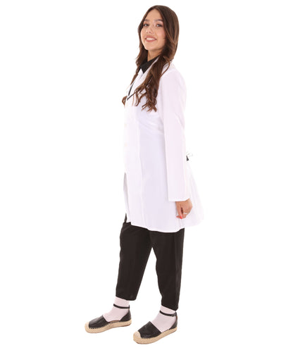 Women's Doctor Costume | Black & White Fancy Costume