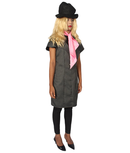 Women GANGSTER'S COSTUME | Grey Fancy Costume