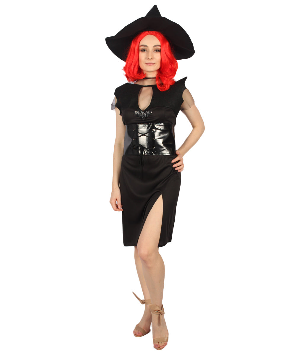 Women Bat Witch Costume | Black Halloween Costume