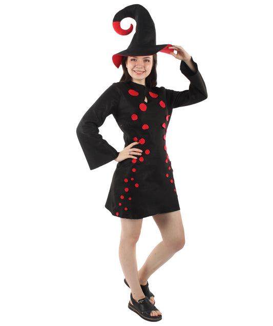 Women Gaming Squid Costume | Black & Red Fancy Costume.