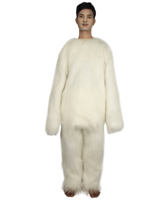 Furry Dog Collection | Men's White Spiked Furry Dog Costume with Tail | Halloween Costume