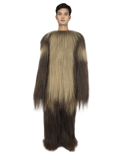 Long Hairy Elder Warrior Ape Military Leader Resistance Fighter Costume | Brown & Blonde Cosplay Costume