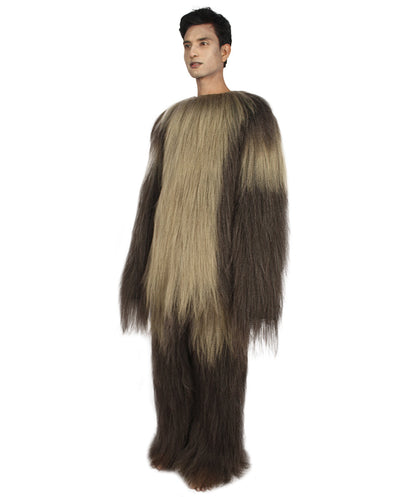 Long Hairy Elder Warrior Ape Military Leader Resistance Fighter Costume | Brown & Blonde Cosplay Costume