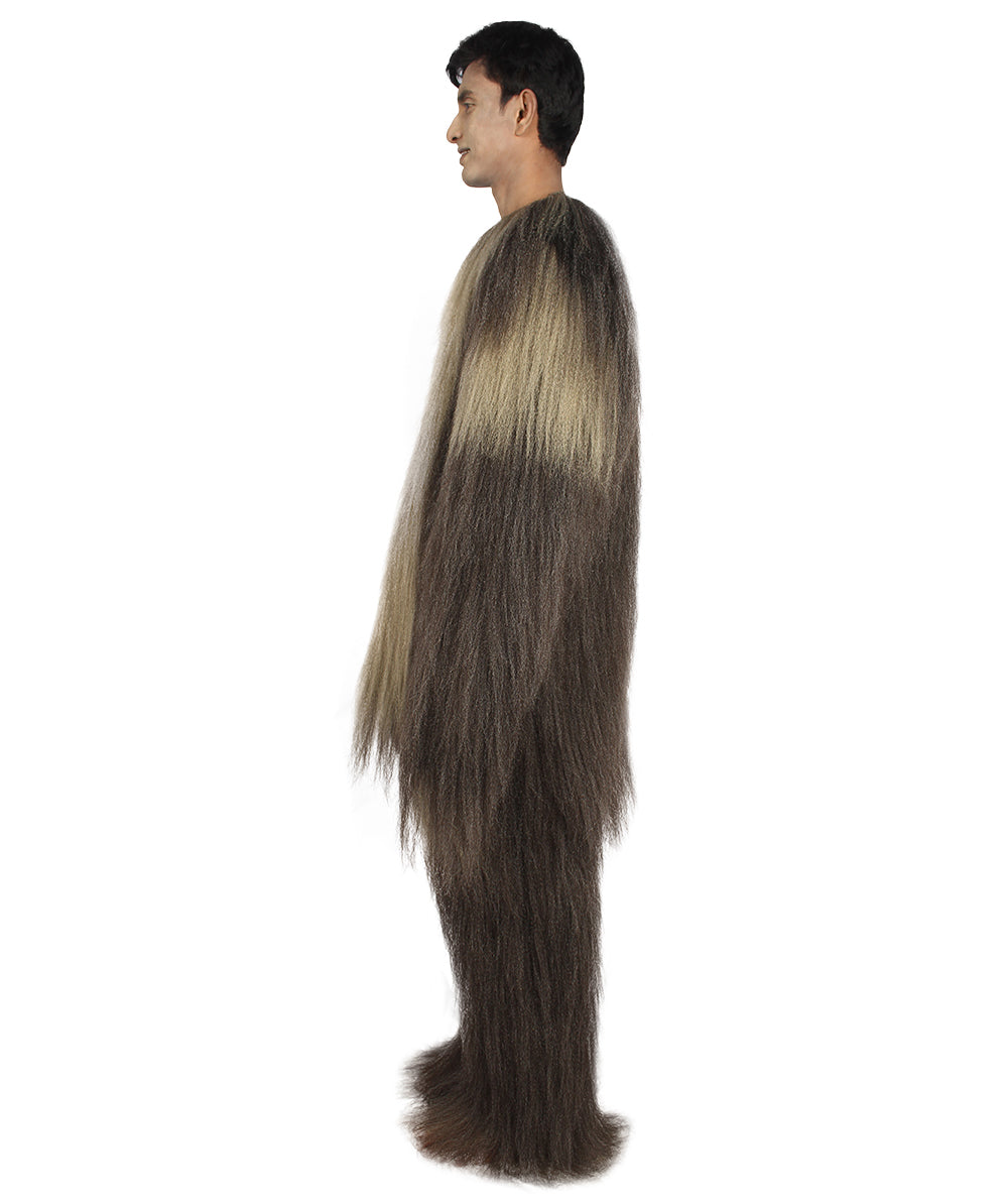 Long Hairy Elder Warrior Ape Military Leader Resistance Fighter Costume | Brown & Blonde Cosplay Costume