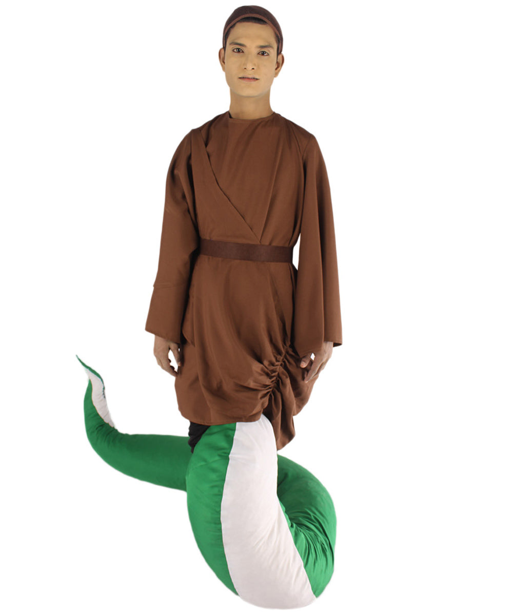 Serpent Monk | Men's White Brown and Green Straight Serpent Monk Halloween Costume