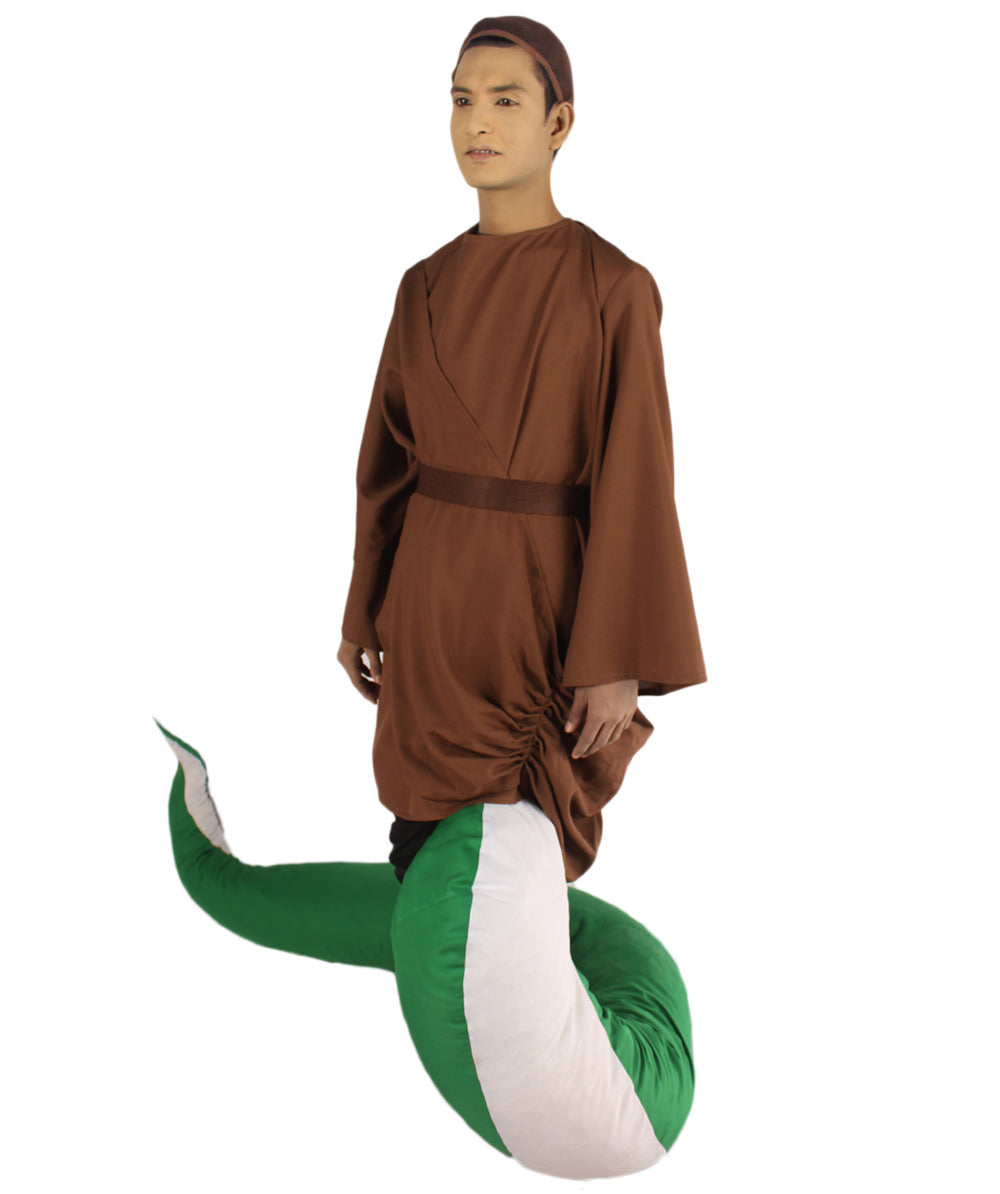 Serpent Monk | Men's White Brown and Green Straight Serpent Monk Halloween Costume