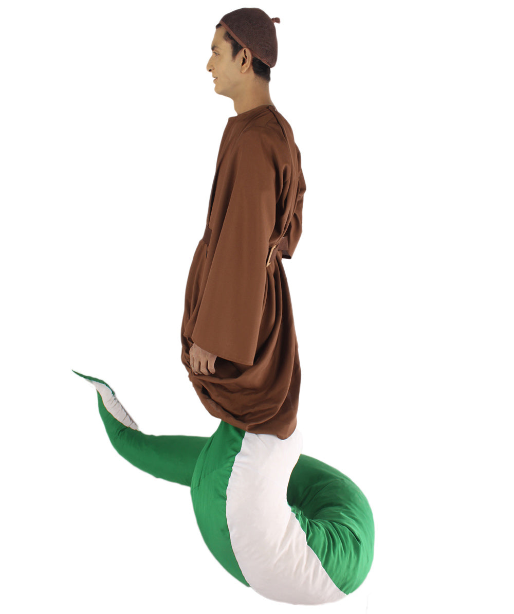 Serpent Monk | Men's White Brown and Green Straight Serpent Monk Halloween Costume