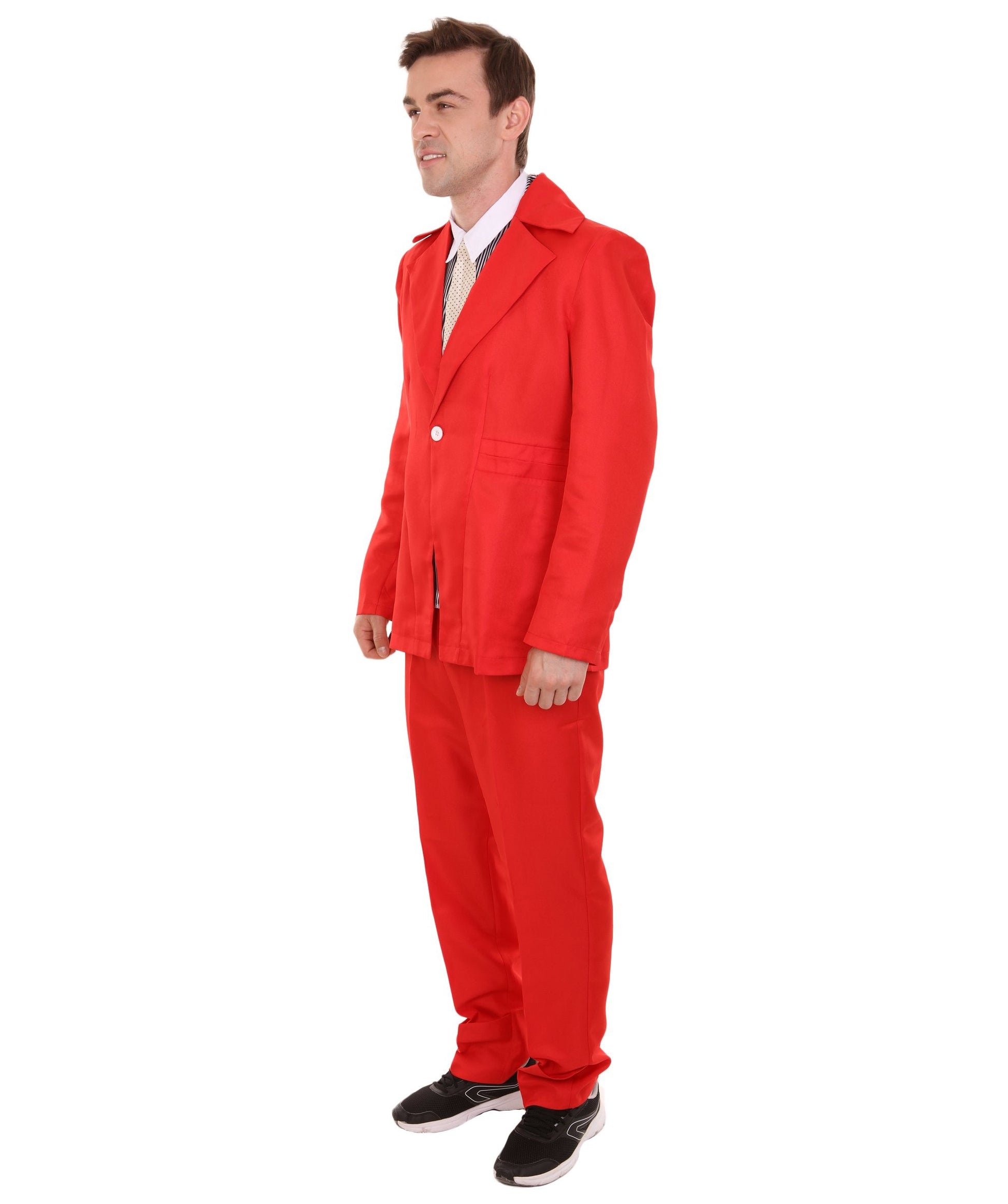 Red halloween costume suit