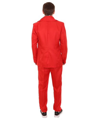 Red halloween costume suit