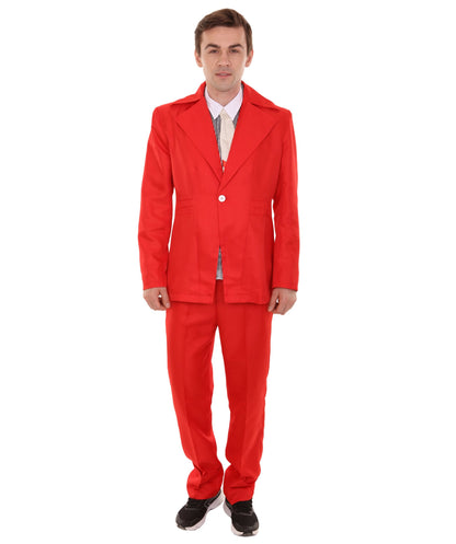 Red halloween costume suit