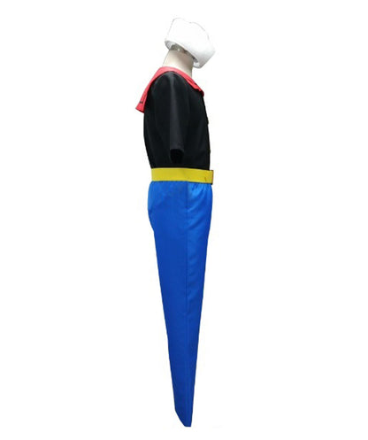 Men's Sailor Captain 5 Pc Costume | Black & Blue Fancy Costume