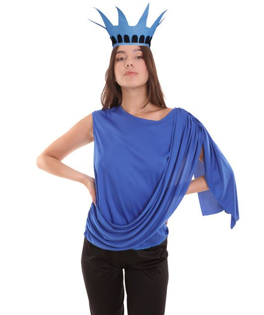 Women's Miss Statue of Liberty Independence Costume | Blue Fancy Costume