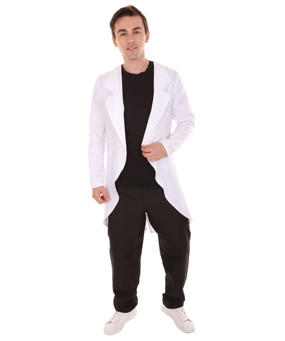 Men's Scientist Lab Coat Uniform Costume | White Fancy Costume