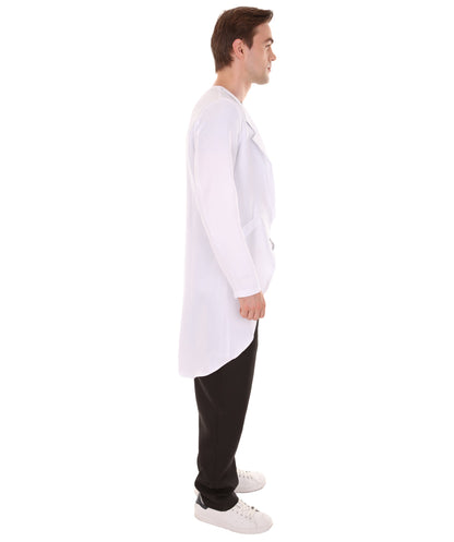 Men's Scientist Lab Coat Uniform Costume | White Fancy Costume