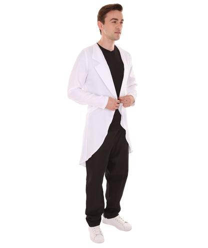 Men's Scientist Lab Coat Uniform Costume | White Fancy Costume