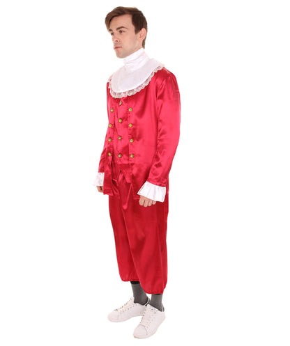 Men's 18th Century Politics Costume | Red Costume