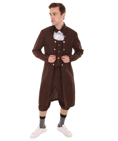 Men's USA Founding Father Historical Costume, Almost Brown Halloween Costume