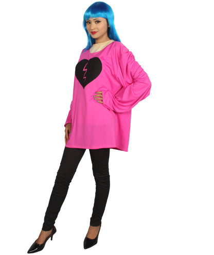 Hot Pink My Heart Is Broken Long Sleeve Costume