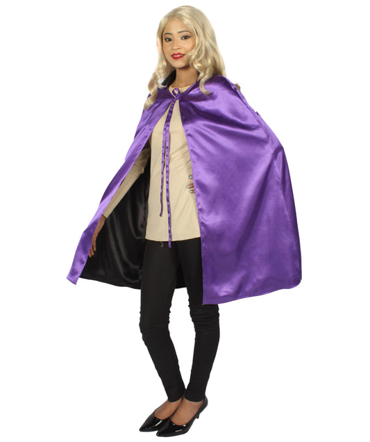Purple/Black Reversible Vampire Cape Costume