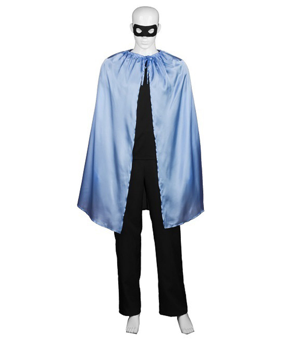 Blue Superhero Cape with Mask Set Costume 