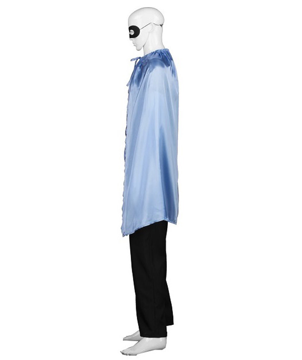 Blue Superhero Cape with Mask Set Costume 