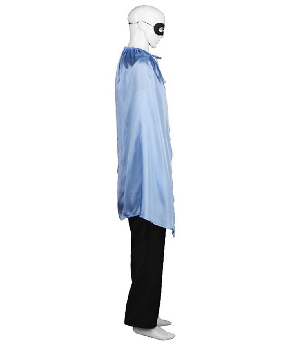 Blue Superhero Cape with Mask Set Costume 