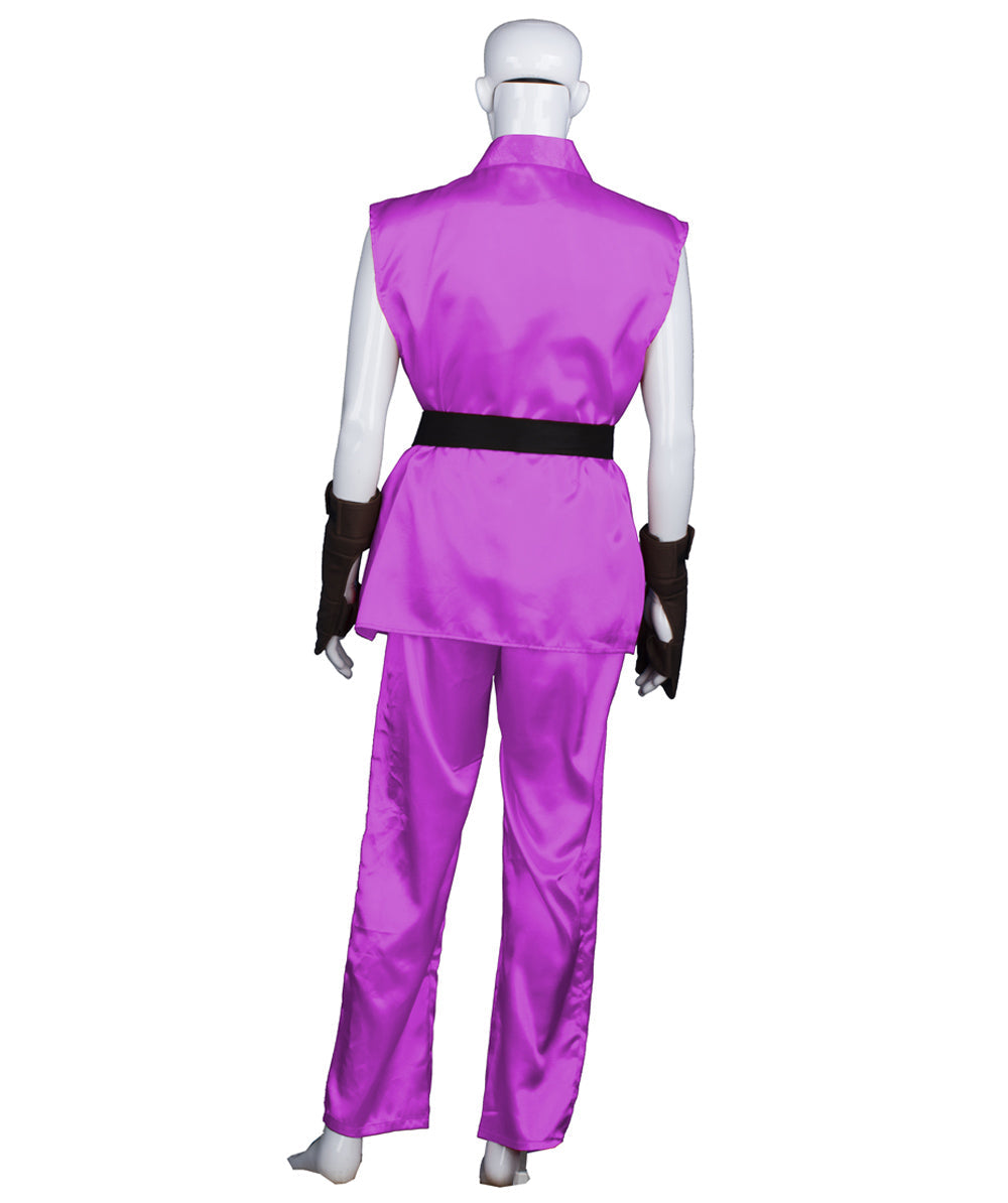 Neon Purple Men's Karate Fancy Costume