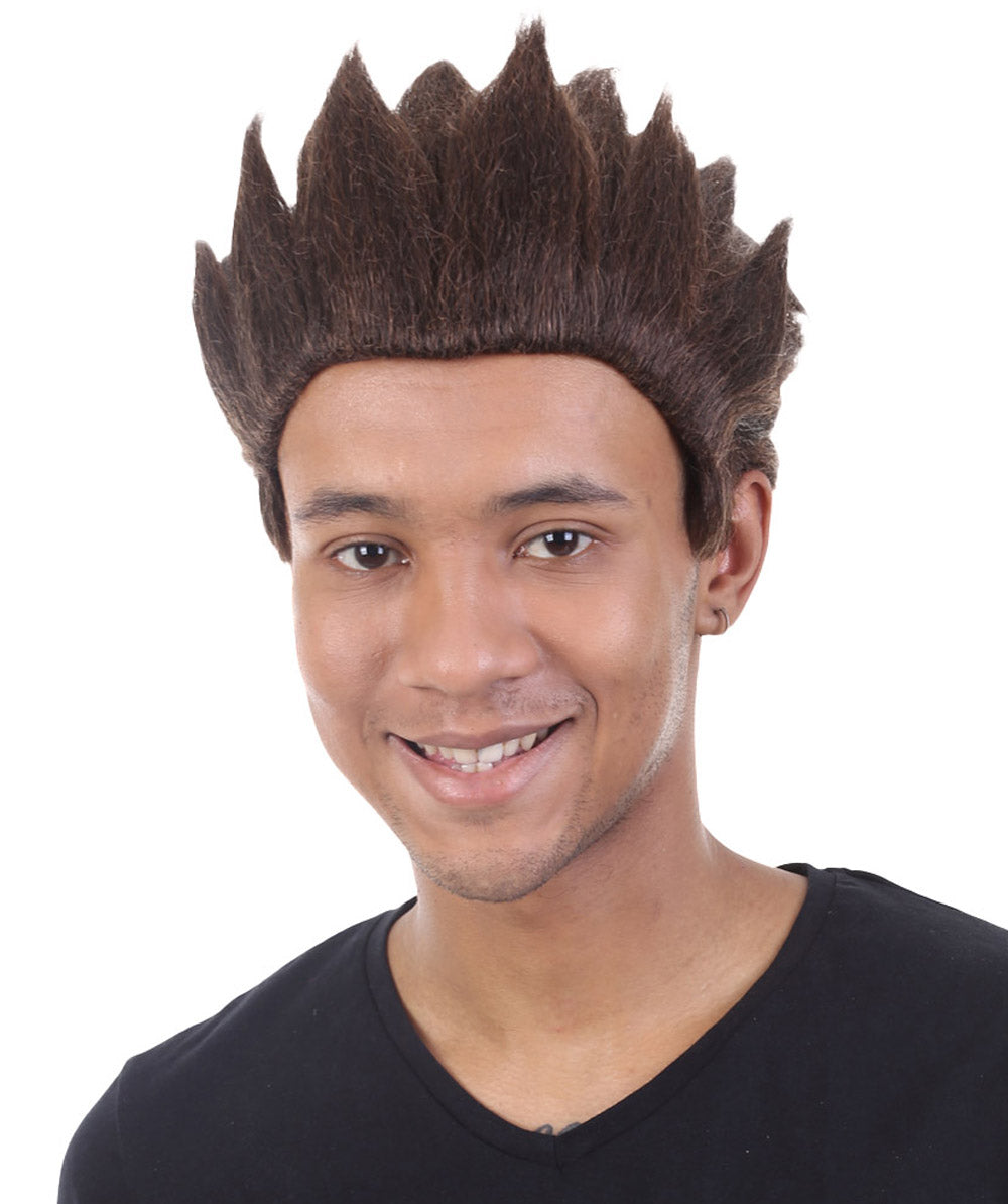 Spiked Internet Movie Brown Wig