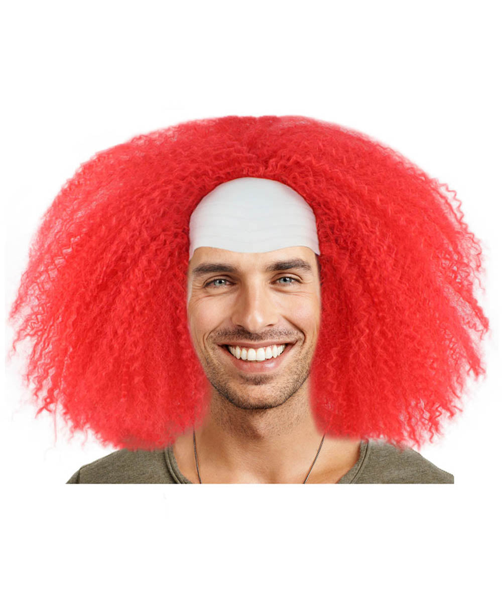 Red Bald Clown wig