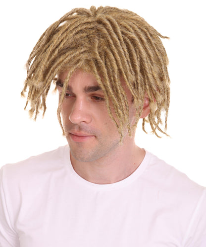 Men's American Rapper Dreadlock Wig, Blonde Celebrity Wigs, Premium Breathable Capless Cap