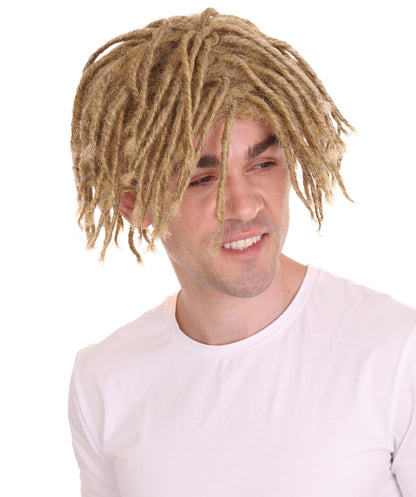 Men's American Rapper Dreadlock Wig, Blonde Celebrity Wigs, Premium Breathable Capless Cap