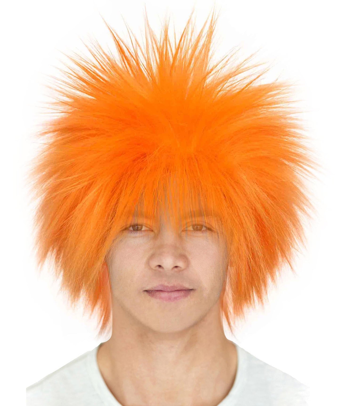 Orange 80’s Rockstar Style Wig