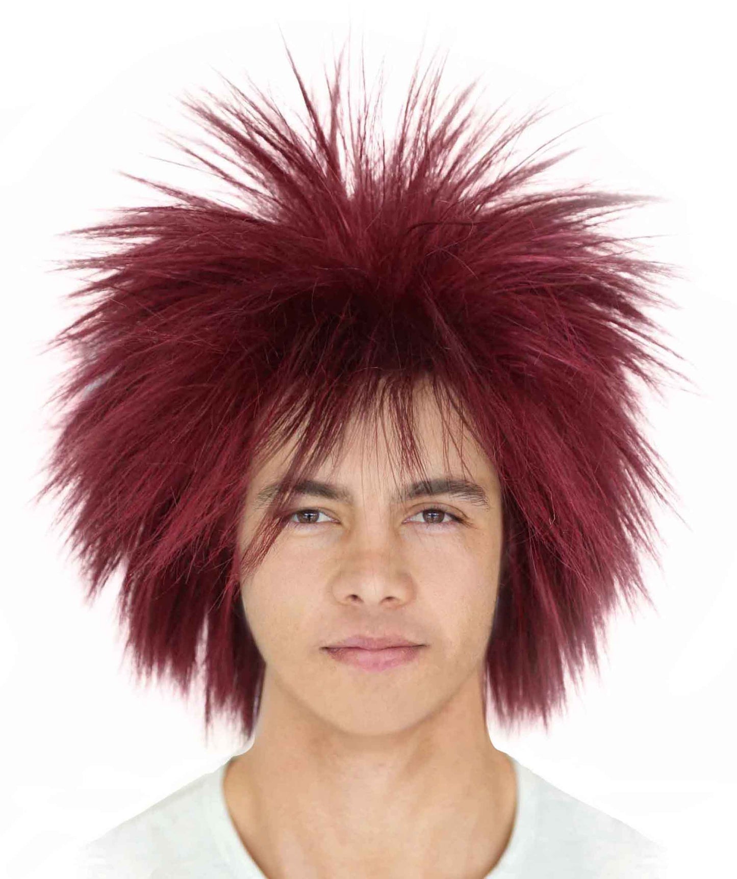 Burgundy 80’s Rockstar Style Wig