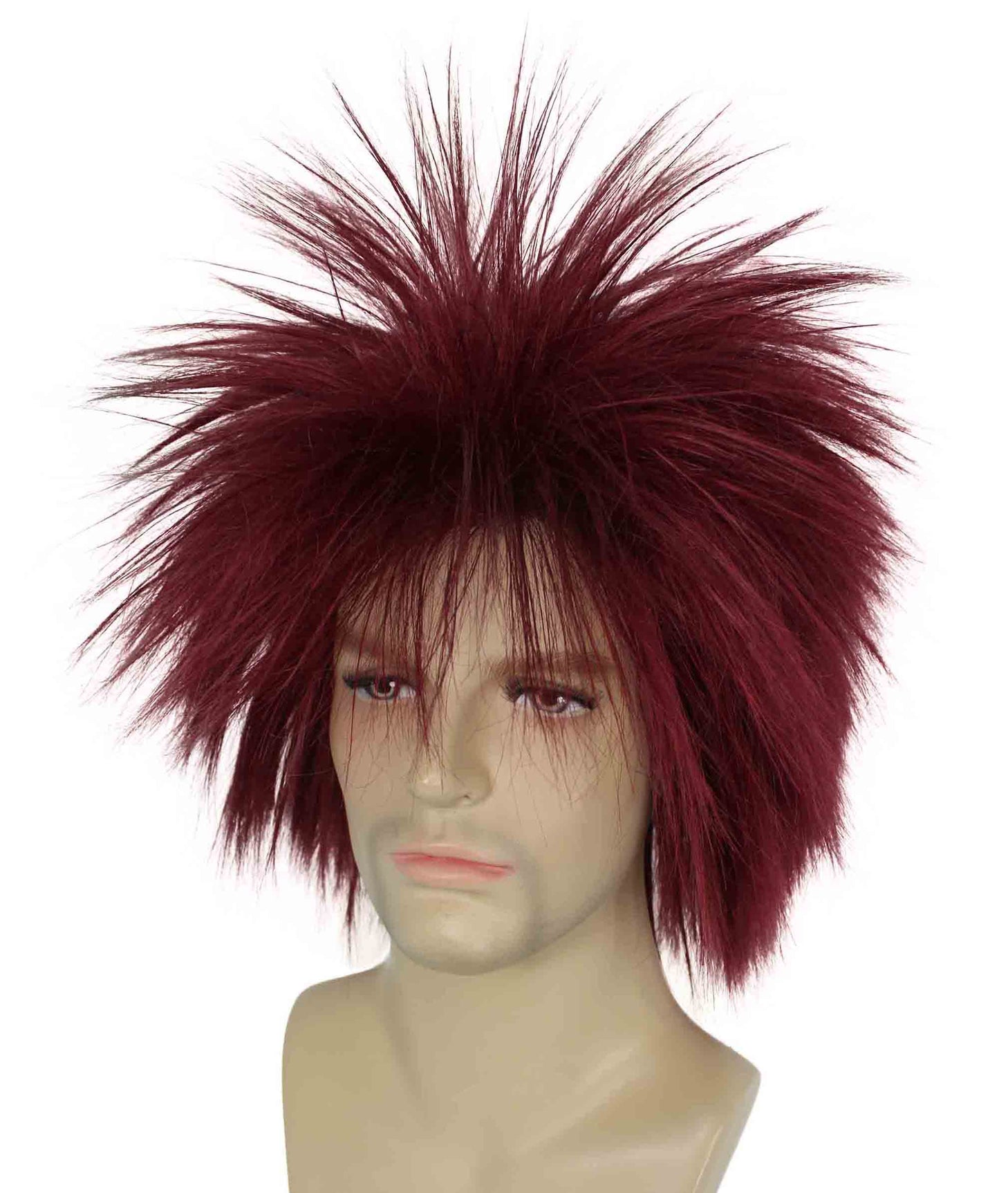 Burgundy 80’s Rockstar Style Wig