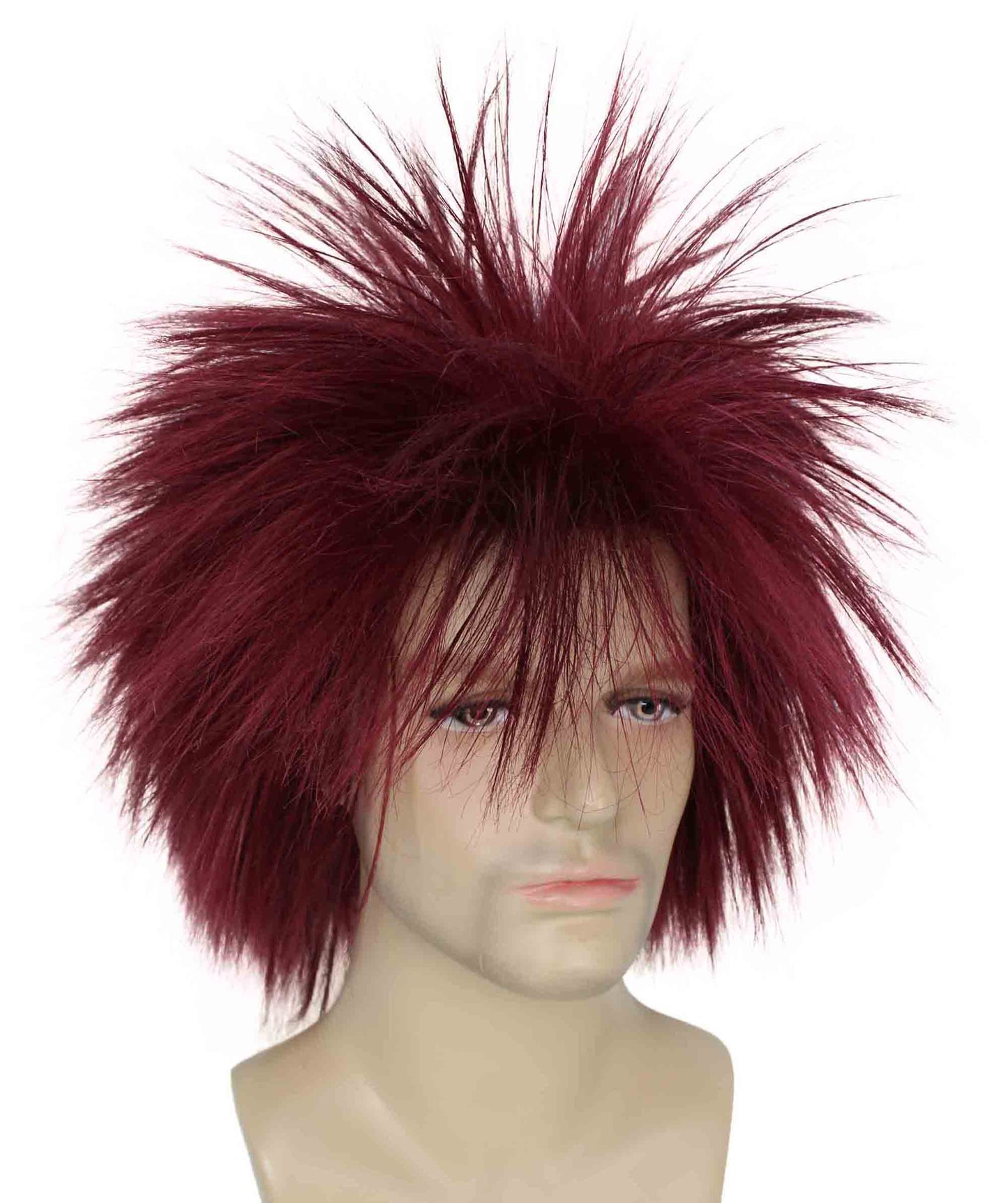 Burgundy 80’s Rockstar Style Wig