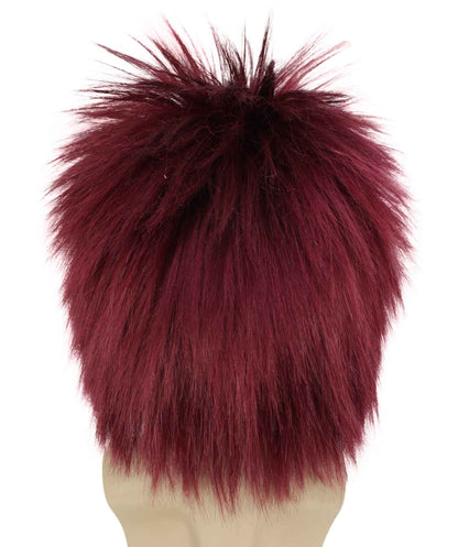 Burgundy 80’s Rockstar Style Wig