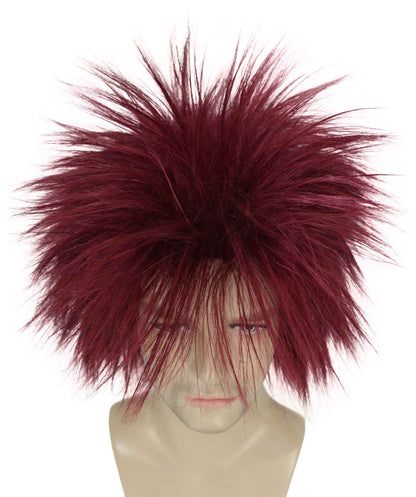 Burgundy 80’s Rockstar Style Wig